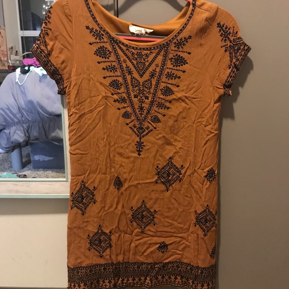 Nordstrom Gold & Navy Dress